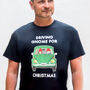 Mens 'Driving Gnome For Christmas' T Shirt, thumbnail 1 of 5