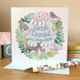 Personalised New Baby Woodland Papercut Card, thumbnail 3 of 4