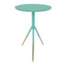 Metal Painted Tripod Tables With Brass Feet, thumbnail 4 of 4