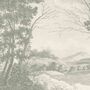 Peaceful Countryside Green Mural, thumbnail 3 of 3