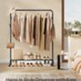 Clothes Rail Metal Frame Single Clothes Hanging Rail, thumbnail 6 of 12