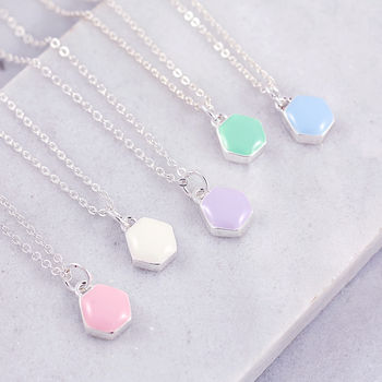Pastel Enamel Maid Of Honour Gift Necklace, 10 of 12