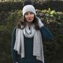 Personalised Cashmere Wool Scarf, Hat And Gloves Gift Set, thumbnail 3 of 8