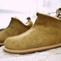 Miko Olive Luxury Sheepskin Slippers Boots Hard Sole, thumbnail 5 of 6