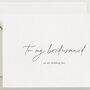 Personalised To My.. On My Wedding Day Calligraphy Wedding Card, thumbnail 1 of 5