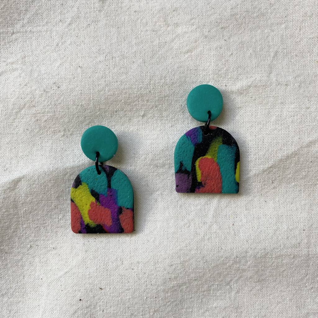 Abstract Design Dangle Earrings By Love Kiki Designs   Original Abstract Design Dangle Earrings 