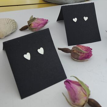 Simple Heart Silver Studs, 3 of 4
