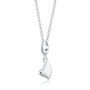 Sterling Silver Warm Heart Charm Necklace, thumbnail 1 of 9