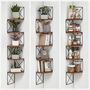 Five Tier Brown Wall Mounted Floating Corner Shelf, thumbnail 4 of 8