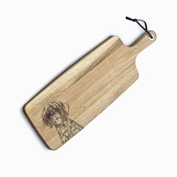 Personalised German Shorthaired Pointer Engraved Acacia Serving Board, 2 of 2