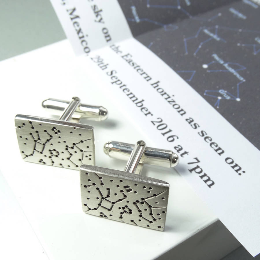 Image of Personalised Starscape Constellation Cufflinks