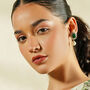 Statement Green Pearl Drop Earring, thumbnail 3 of 3