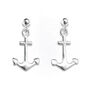 Sterling Silver Anchor Earrings, thumbnail 1 of 4