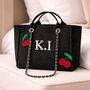 Personalised Custom Cherry Large Chain Initial Tote Bags, thumbnail 1 of 4