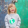 'Be Kind To Our Planet' Earth Children's Sweatshirt, thumbnail 1 of 11