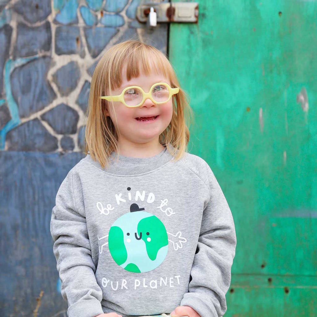 'Be Kind To Our Planet' Earth Children's Sweatshirt, 1 of 11