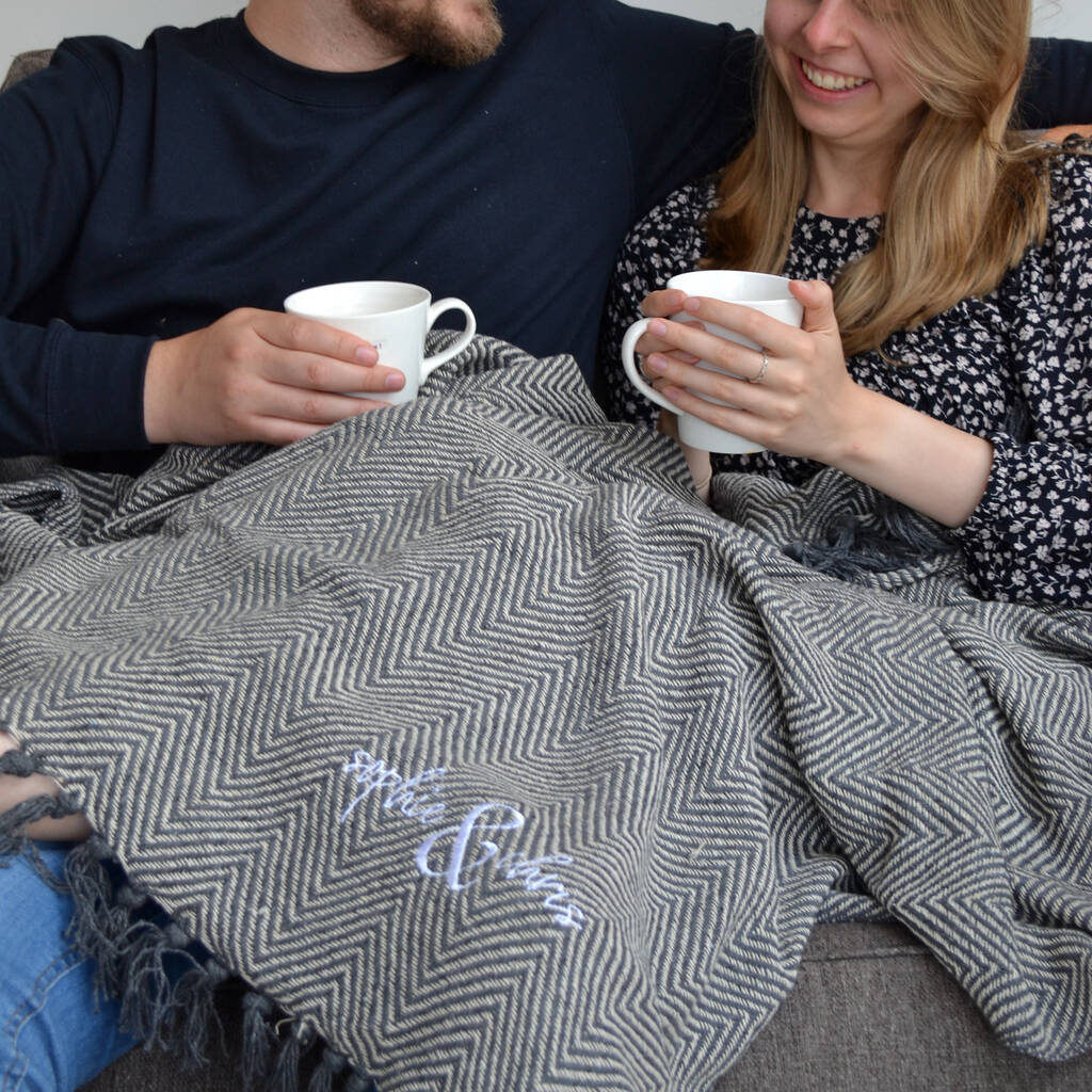 Couples Embroidered Blanket, 1 of 5