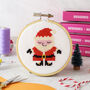 'Cute Santa' Mini Cross Stitch Kit, thumbnail 1 of 3