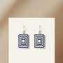 Matching Earrings And Necklace Set | White And Navy, thumbnail 7 of 10
