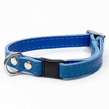 Adjustable Soft Leather Safety Cat Collar, 2 of 6