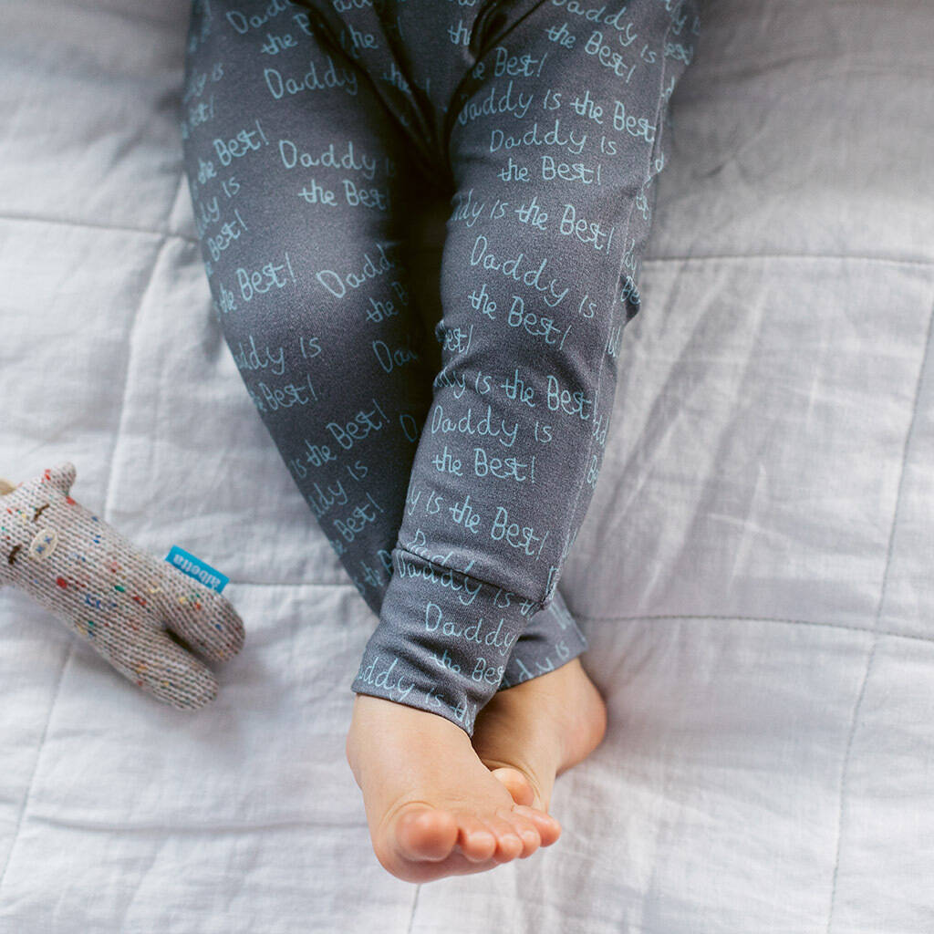 'Daddy Is The Best' Harem Baby And Toddler Leggings, 1 of 8