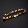Mens Personalised 11 Mm Curb Link Bracelet, thumbnail 1 of 10