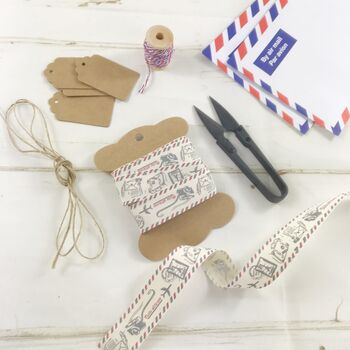 Gift Wrapping Ribbon Set For Lovers Of Travel, 5 of 7
