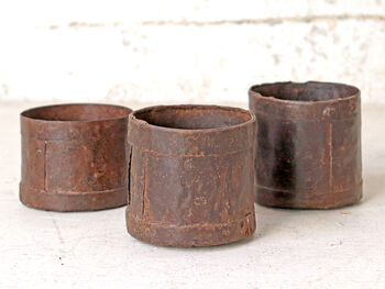 Set Of Three Vintage Metal Pots, 6 of 9