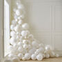 White And Cream Balloon Arch With Pearls, thumbnail 1 of 2
