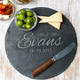 Personalised Anniversary Round Cheese Board, thumbnail 2 of 6