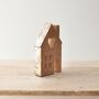 Natural Wooden Tall House With Heart, thumbnail 2 of 2
