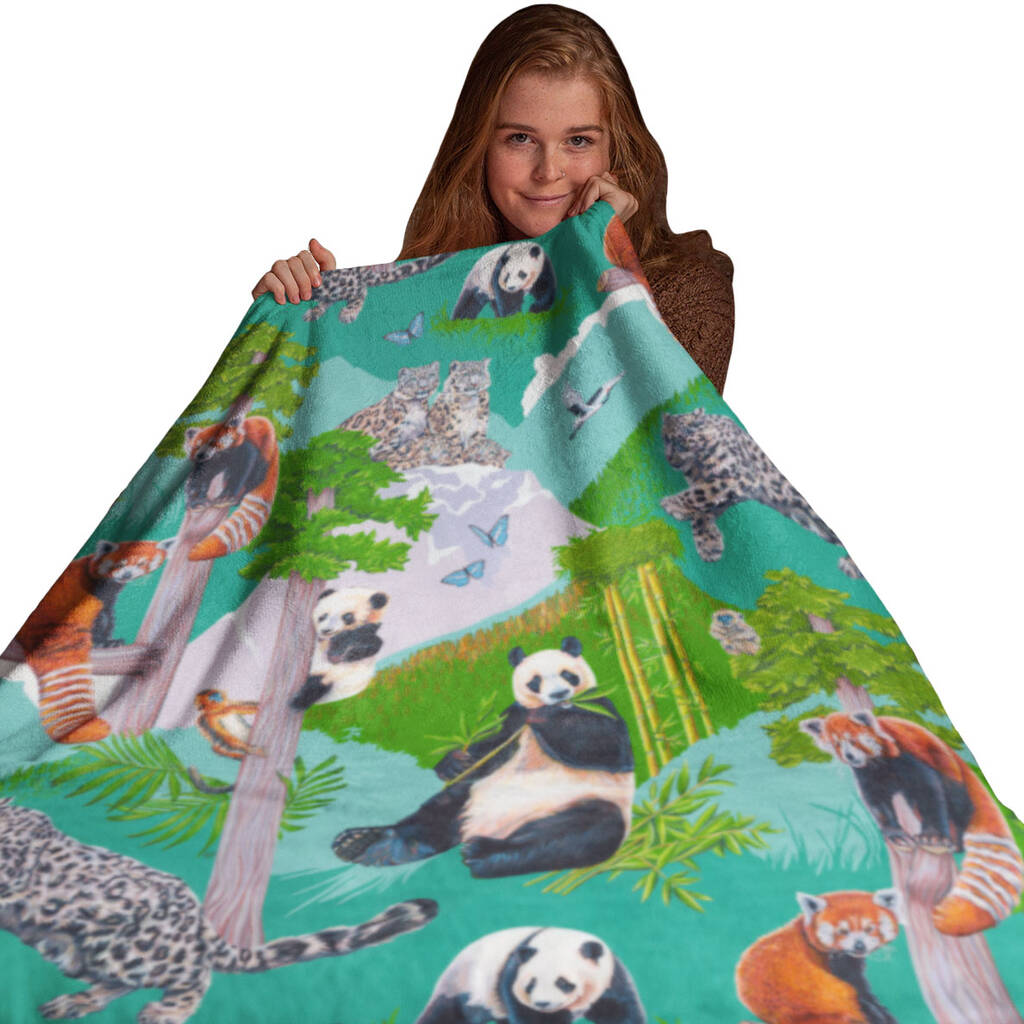 China Animals Kids Fleece Blanket By Moon Cubs 