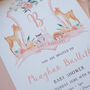 Pink Woodland Baby Shower Invitations, thumbnail 5 of 6