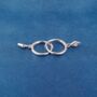 Silver Diamond Drop Hoop Earrings With Cz Stone, thumbnail 5 of 7