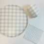 Light Blue Plaid Large Party Plates X 12, thumbnail 2 of 2