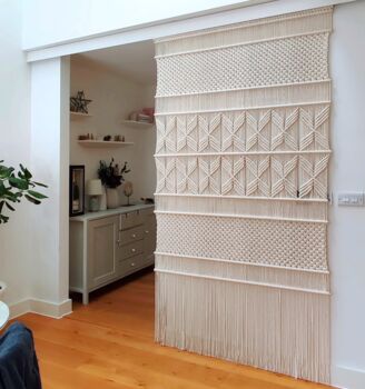 Large Natural Macrame Wall Hanging 'Sephina', 8 of 8