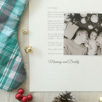Christmas Letter To Our Baby Personalised Keepsake, 8 of 10