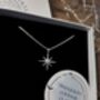 Handmade Sterling Silver North Star Birthstone Christmas Necklace: March Birthstone, thumbnail 3 of 12