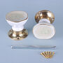 G Decor Rhodes Cream Handcrafted And Hand Painted Ceramic Mortice Door Knob Set Internal Turning Handles For Door, thumbnail 4 of 5