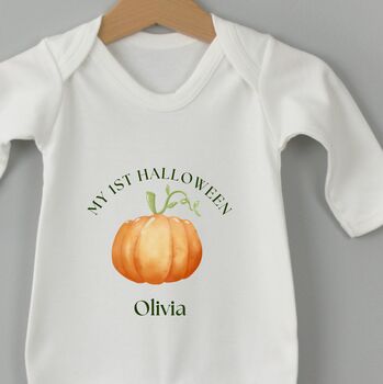My First Halloween Babygrow Personalised, 2 of 2