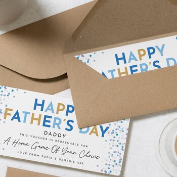 Personalised Fathers Day Gift Voucher For Daddy, 3 of 4