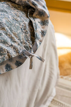 Indian Cotton Botanical Paisley Reversible Bedding Set, 3 of 4