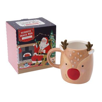 Christmas Reindeer Snack Mug With Gift Box, 2 of 7
