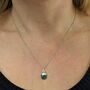 May Birthstone Necklace, Emerald, Silver Plated, thumbnail 4 of 8