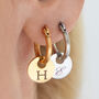 Letter Hoop Earrings Custom Initials Any Colour, thumbnail 1 of 12