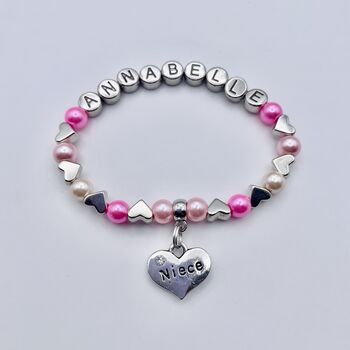 Personalised Niece Charm Bracelet, 5 of 12
