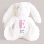 White Personalised Bunny Soft Toy Girl, thumbnail 2 of 2