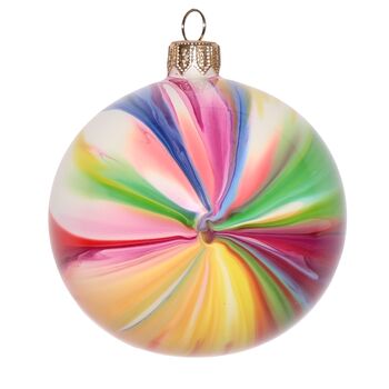 Christmas Marble Effect Bauble, 8cm Multi, 2 of 2