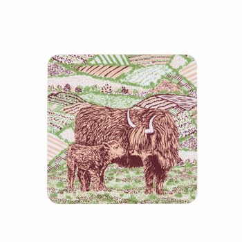 Highland Cow Fields Coaster, 2 of 2