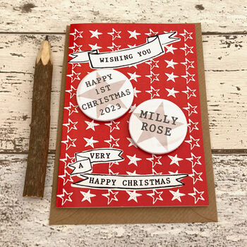 Personalised Baby's 1st Christmas Card, 3 of 4